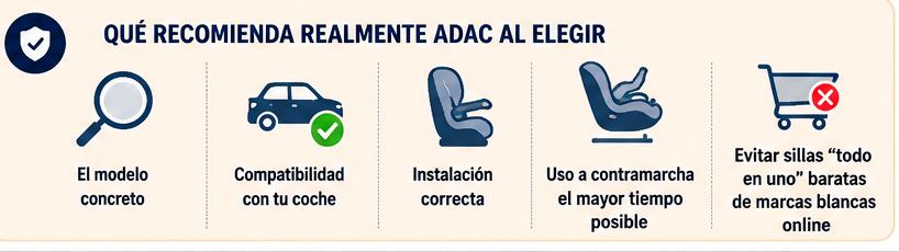 Qué es el test ADAC de sillas de coche y cómo interpretar sus notas 2
