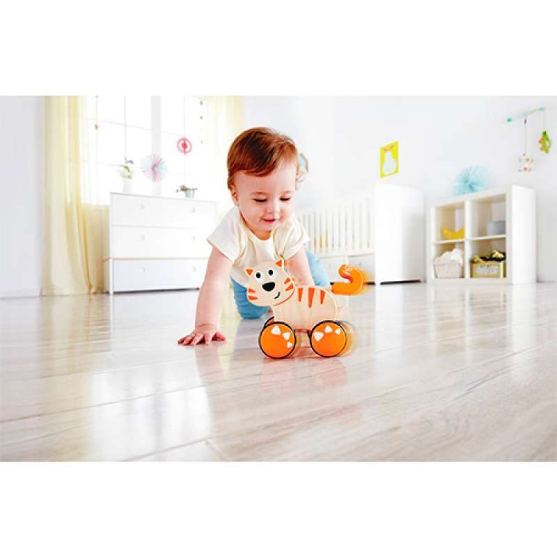 GATITO DE MADERA HAPE DANTE PRESIONAR Y AVANZAR