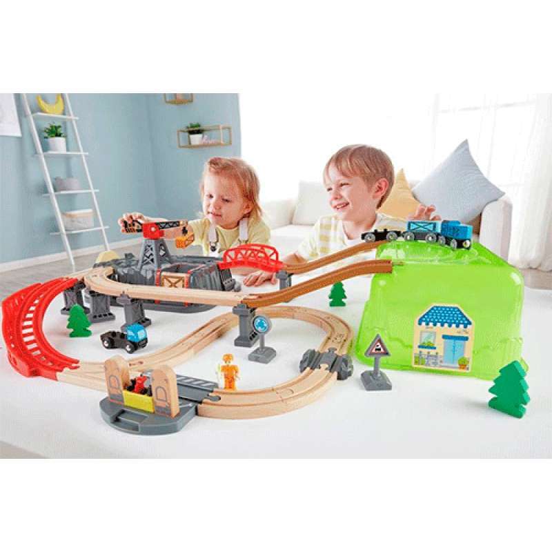 JUEGO DE BLOQUES DE CONSTRUCCION DE FERROCARRIL HAPE