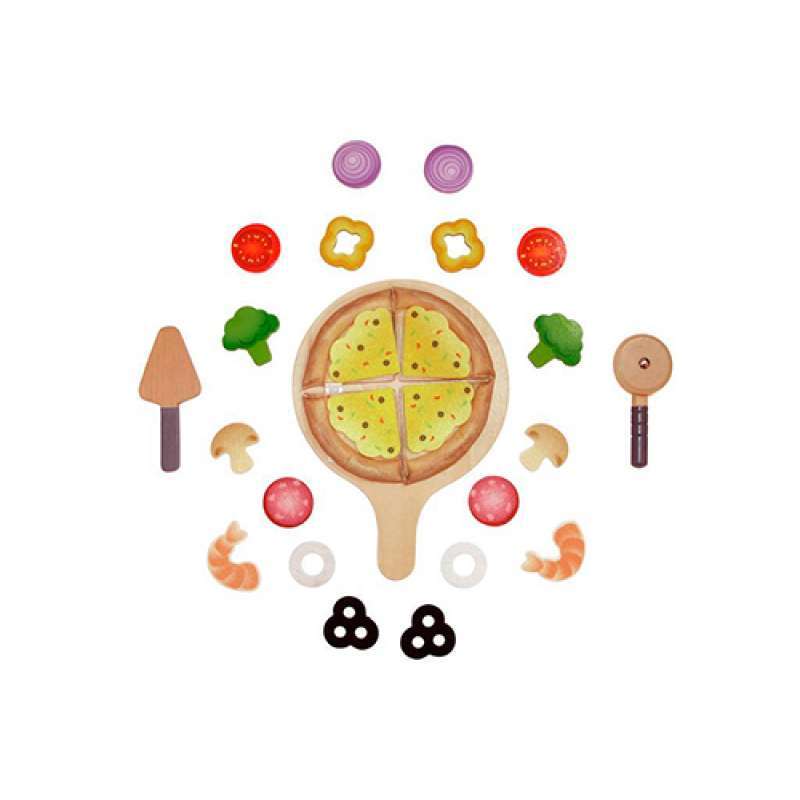 JUEGO DE PIZZA HAPE CON INGREDIENTES