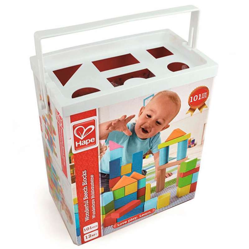 PUZZLE DE MADERA HAPE 101 BLOQUES