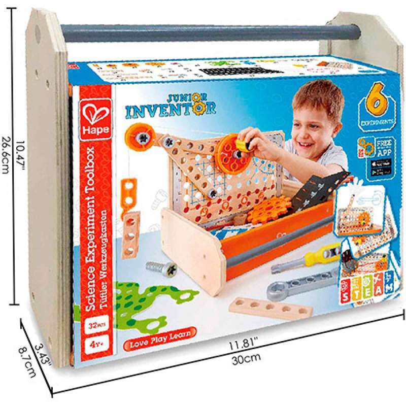CAJA DE HERRAMIENTAS HAPE PARA EXPERIMENTOS CIENTIFICOS